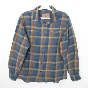 Orvis Classic Collection Plaid Flannel Shirt Jacket Shacket Long Sleeve Men's M
